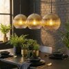 Koyoto Suspension, Boule lumineuse, Suspension Or, Clair, 3 lumières
