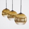 Koyoto Suspension, Boule lumineuse, Suspension Or, Clair, 3 lumières