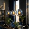 Koyoto Suspension, Boule lumineuse, Suspension Bleu, Clair, 3 lumières