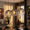 Koyoto Suspension, Boule lumineuse, Suspension Clair, Fumé, 3 lumières