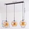 Koyoto Suspension, Boule lumineuse, Suspension Ambre, 3 lumières