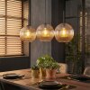 Koyoto Suspension, Boule lumineuse, Suspension Ambre, 3 lumières