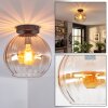 Koyoto Plafonnier, Boule lumineuse 20 cm Ambre, Clair, 1 lumière