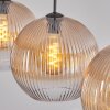 Koyoto Suspension, Boule lumineuse, Suspension Ambre, Clair, 3 lumières