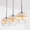 Koyoto Suspension, Boule lumineuse, Suspension Ambre, Clair, 3 lumières
