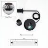 Ripoll Suspension, Boule lumineuse, Suspension Chrome, Fumé, 1 lumière