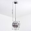 Ripoll Suspension, Boule lumineuse, Suspension Chrome, Fumé, 1 lumière