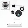 Ripoll Suspension, Boule lumineuse, Suspension Chrome, Fumé, 1 lumière
