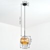 Ripoll Suspension, Boule lumineuse, Suspension Ambre, 1 lumière