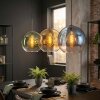 Koyoto Suspension, Boule lumineuse, Suspension Bleu, Or, Vert, Clair, 3 lumières