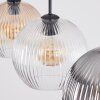 Koyoto Suspension, Boule lumineuse, Suspension Ambre, Clair, Fumé, 3 lumières