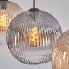 Koyoto Suspension, Boule lumineuse, Suspension Ambre, Clair, Fumé, 3 lumières