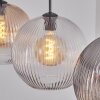 Koyoto Suspension, Boule lumineuse, Suspension Ambre, Clair, Fumé, 3 lumières