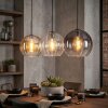 Koyoto Suspension, Boule lumineuse, Suspension Ambre, Clair, Fumé, 3 lumières