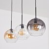 Koyoto Suspension, Boule lumineuse, Suspension Ambre, Clair, Fumé, 3 lumières