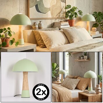 Forgek Lampe à poser Vert, Pierre, 1 lumière