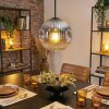 Ripoll Suspension, Boule lumineuse, Suspension Chrome, Clair, Fumé, 1 lumière
