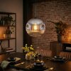 Ripoll Suspension, Boule lumineuse, Suspension Chrome, Clair, Fumé, 1 lumière