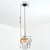 Ripoll Suspension, Boule lumineuse, Suspension Ambre, Clair, 1 lumière
