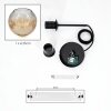 Ripoll Suspension, Boule lumineuse, Suspension Ambre, Clair, 1 lumière