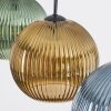 Koyoto Suspension, Boule lumineuse, Suspension Bleu, Or, Vert, 3 lumières
