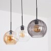 Koyoto Suspension, Boule lumineuse, Suspension Ambre, Clair, Fumé, 3 lumières