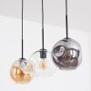 Ripoll Suspension, Boule lumineuse, Suspension Ambre, Clair, Fumé, 3 lumières