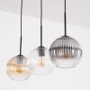 Koyoto Suspension, Boule lumineuse, Suspension Ambre, Clair, Fumé, 3 lumières
