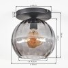 Koyoto Plafonnier, Boule lumineuse 25 cm Fumé, 1 lumière