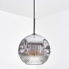 Ripoll Suspension, Boule lumineuse, Suspension Chrome, Clair, Fumé, 1 lumière