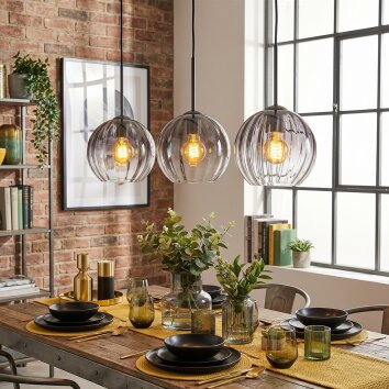 Koyoto Suspension, Suspension Clair, Fumé, 3 lumières