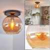Koyoto Plafonnier, Boule lumineuse 25 cm Ambre, 1 lumière