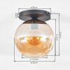 Koyoto Plafonnier, Boule lumineuse 25 cm Ambre, 1 lumière