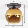 Koyoto Plafonnier, Boule lumineuse 25 cm Or, 1 lumière