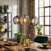 Koyoto Suspension, Suspension Ambre, Fumé, 3 lumières