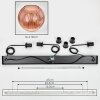 Koyoto Suspension, Boule lumineuse, Suspension 30 cm Cuivré, 3 lumières
