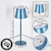 Salgadinho Lampe de table d'extérieur, Lampe à poser LED Bleu, 1 lumière