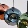 Ripoll Suspension, Boule lumineuse, Suspension Bleu, Vert, Cuivré, 4 lumières