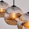 Ripoll Suspension, Boule lumineuse, Suspension Chrome, Fumé, 4 lumières