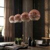 Ripoll Suspension, Boule lumineuse, Suspension Clair, Cuivré, 4 lumières