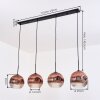Ripoll Suspension, Boule lumineuse, Suspension Clair, Cuivré, 4 lumières
