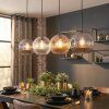 Ripoll Suspension, Boule lumineuse, Suspension Ambre, Clair, Fumé, 4 lumières