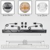 Ripoll Suspension, Boule lumineuse, Suspension Ambre, Clair, Fumé, 4 lumières