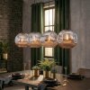 Ripoll Suspension, Boule lumineuse, Suspension Chrome, Fumé, 4 lumières