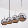 Ripoll Suspension, Boule lumineuse, Suspension Chrome, Fumé, 4 lumières