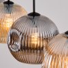 Ripoll Suspension, Boule lumineuse, Suspension Ambre, Fumé, 4 lumières