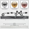 Ripoll Suspension, Boule lumineuse, Suspension Chrome, Or, Clair, Cuivré, Fumé, 3 lumières