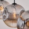 Ripoll Suspension, Boule lumineuse, Suspension Chrome, Clair, Fumé, 4 lumières