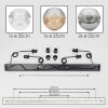 Ripoll Suspension, Boule lumineuse, Suspension Ambre, Clair, Fumé, 4 lumières