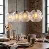 Ripoll Suspension, Boule lumineuse, Suspension Clair, 4 lumières